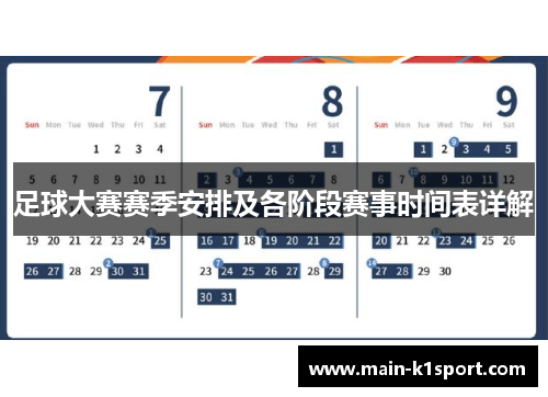 足球大赛赛季安排及各阶段赛事时间表详解
